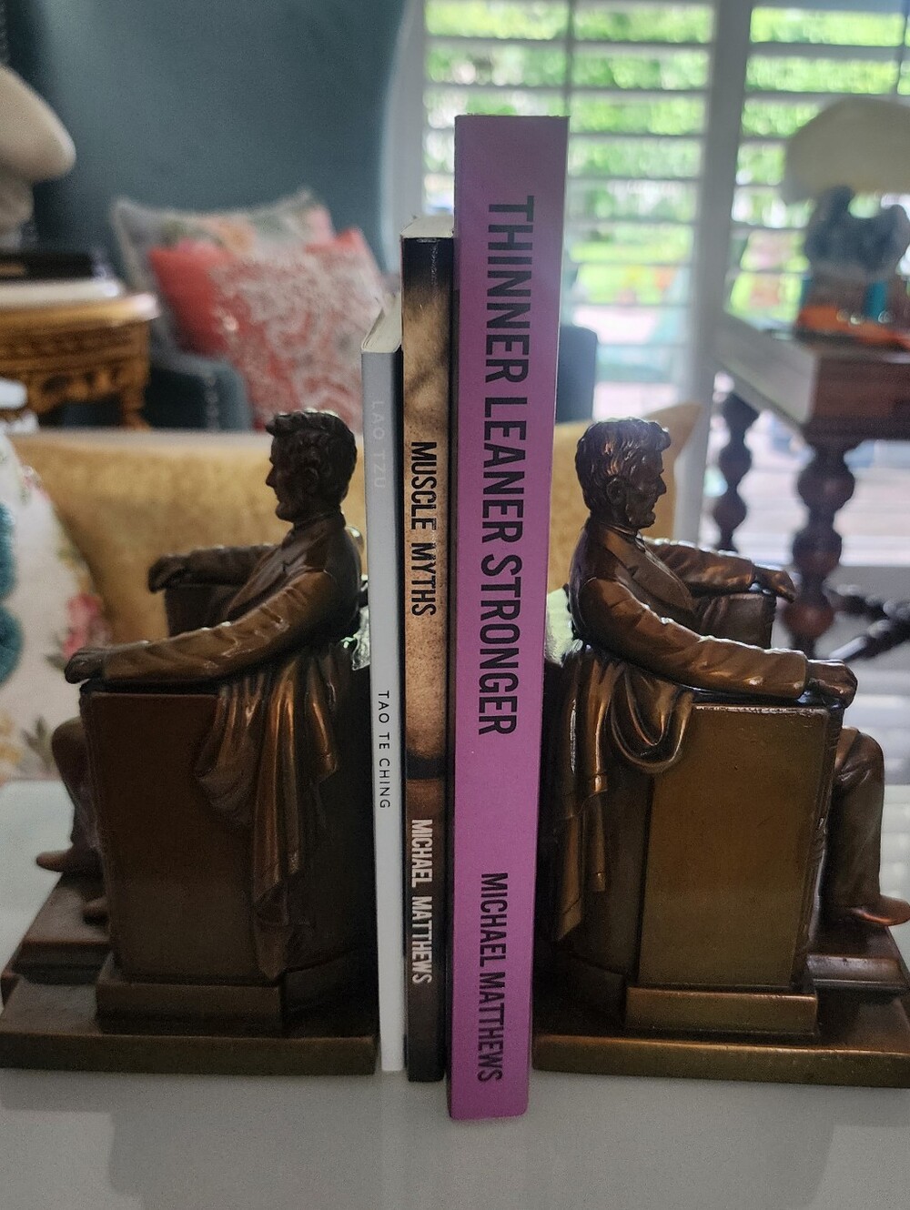 BOOKEND | Brass-Toned Abraham Lincoln Statues - Set Of 2 (Each Sold Separately)